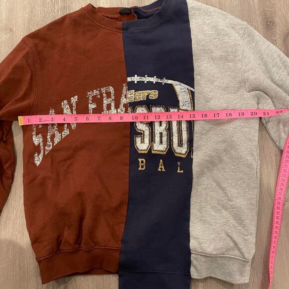 San Francisco Reworked Crewneck Sweatshirt Urban Outfitters Multicolor Small - Picture 6 of 8